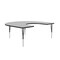 Correll Horseshoe Adjustable Height Activity Kids School Table, Melamine Laminate, Gray Granite AM6066-HOR-15 - alternate 5